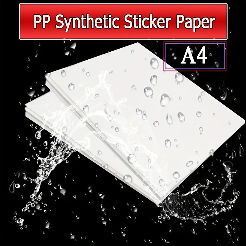 Papel autoadhesivo impermeable de color A4, etiqueta  autoadhesiva de papel sintético PP, adhesivo autoadhesivo de color (10  colores mezclados) A4/10 hojas) : Arte y Manualidades