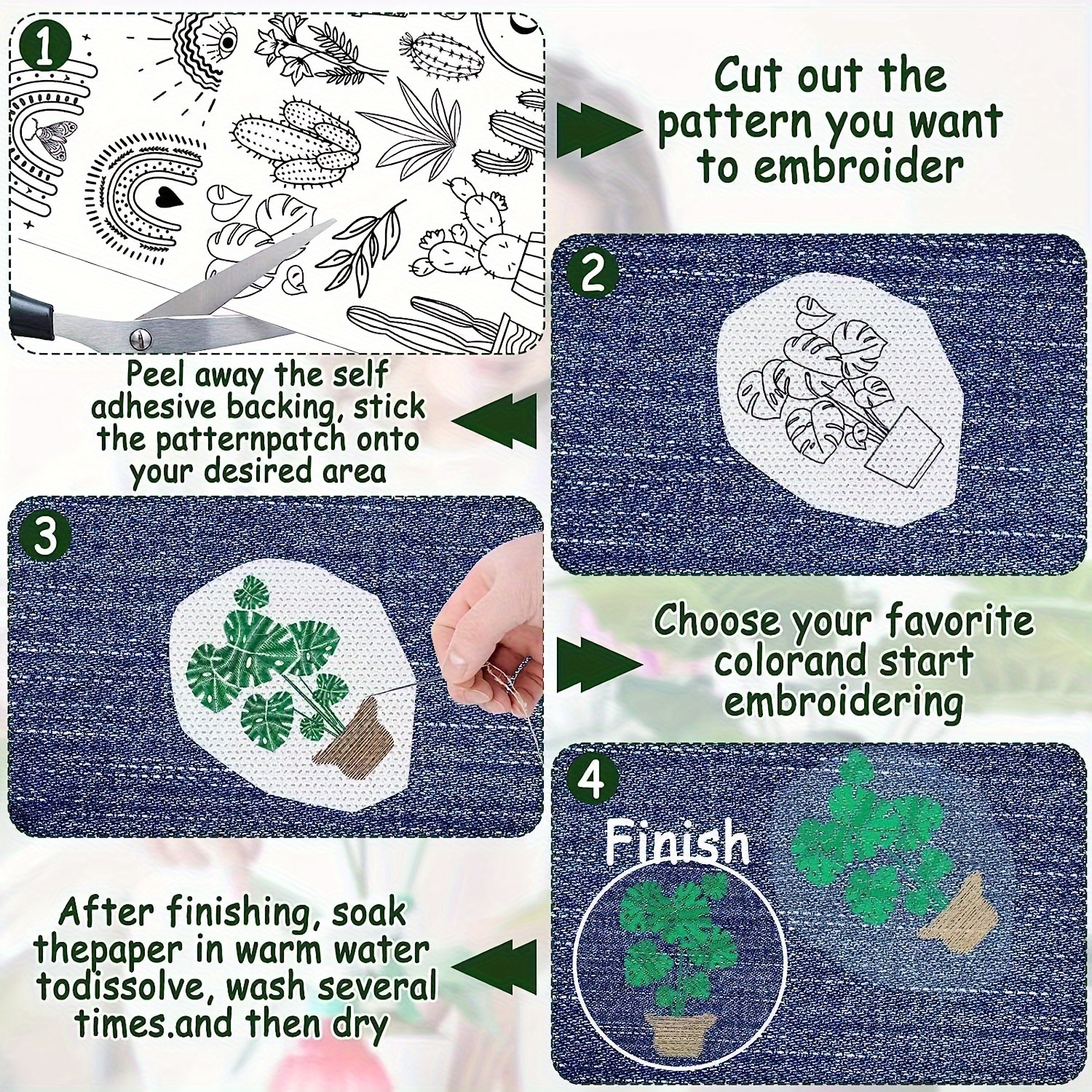 Water Soluble Embroidery Stabiliser Wash Away Cold Water - Temu