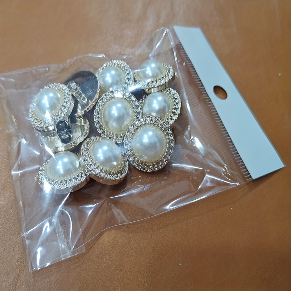 Lot of 10 large blue rhinestone buttons