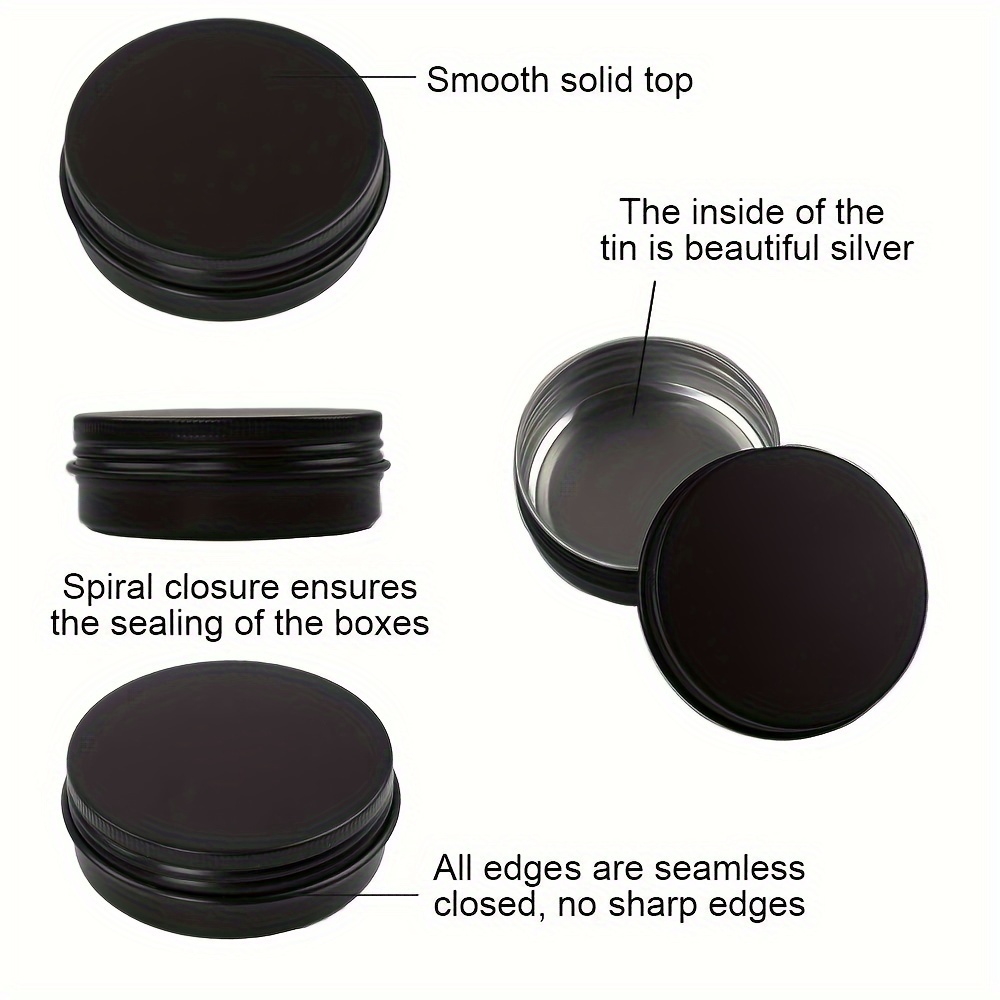 Black Round Metal Container Set