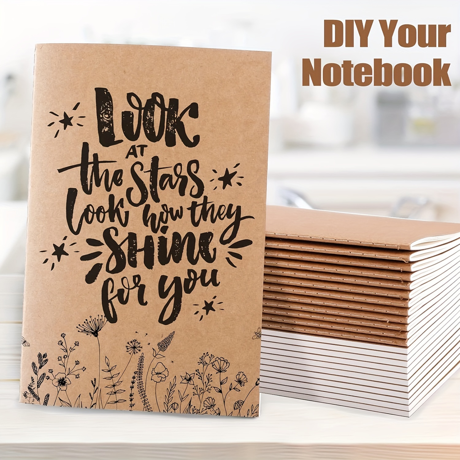 Kraft Notebooks Journals In Bulk Blank Paper Sketchbooks 72 - Temu