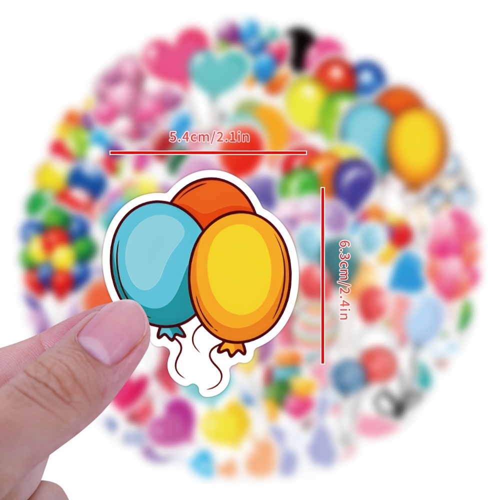 Rainbow Hot Air Balloon Stickers For Water Bottles Phone - Temu