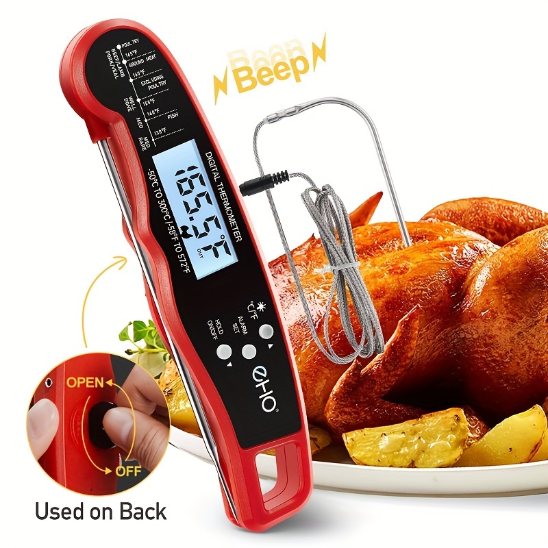 Meat Thermometer Fork BBQ Fork With Thermometer Digital BBQ Fork  Thermometer Fork Instant Read Fork for Kitchen Grilling - AliExpress