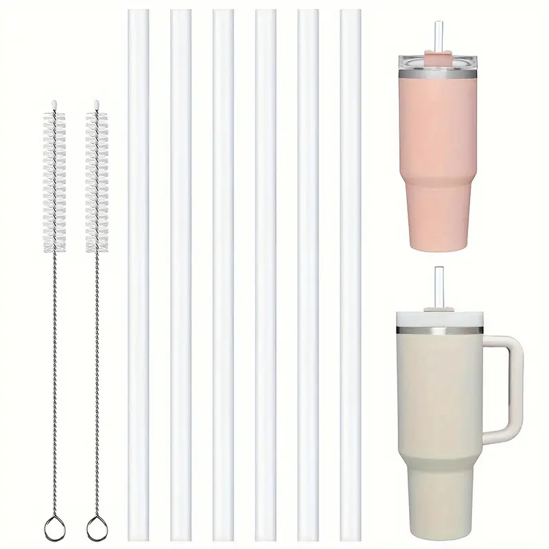 Replacement Clear Straw For Stanley Cup Tumbler, Reusable Straws With Cleaning  Brush, Cup Accessories - Temu