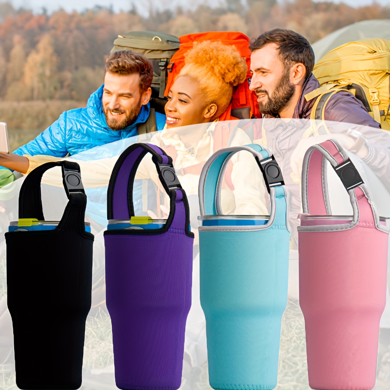 30oz Eco-Friendly Portable Tote Bag Tumbler Carrier Water Bottle Bag  Beverage Bag Cup Sleeve Mug Holder BLUE 
