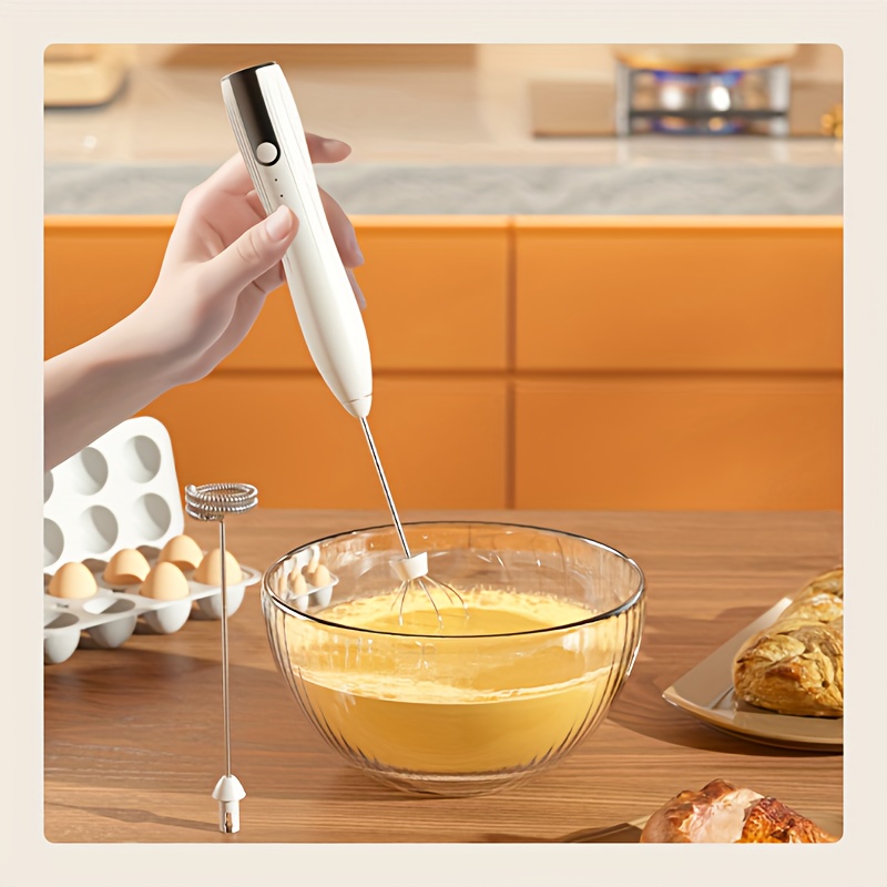 Tbest Small Battery Operated Cup Whisk,Small Electric Whisk,Matcha Hand  Mixer,Electric Hand Whisk,Mini Whisk Frother Household Electric Handheld  Egg