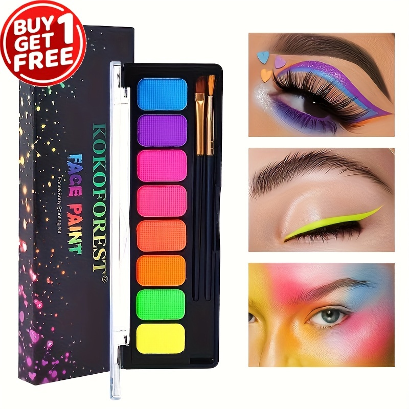 6 Color Fluorescent Body Face Painting Pigment Makeup Flash Tattoo