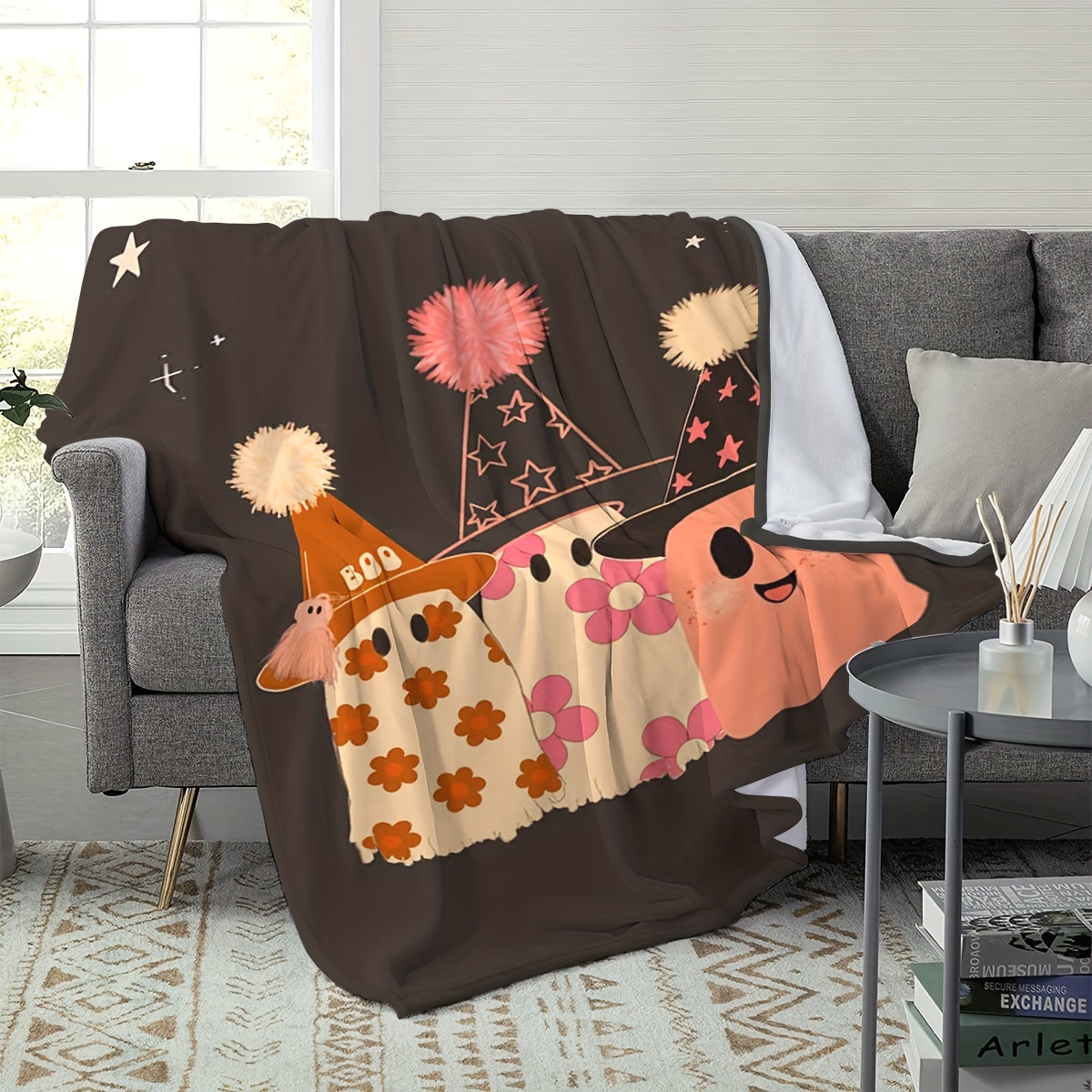 Christmas Cute Ghost Printed Flannel Blanket, Soft Winter Warm Blanket For  Indoor Outdoor Camping u0026 Daily Use - Temu