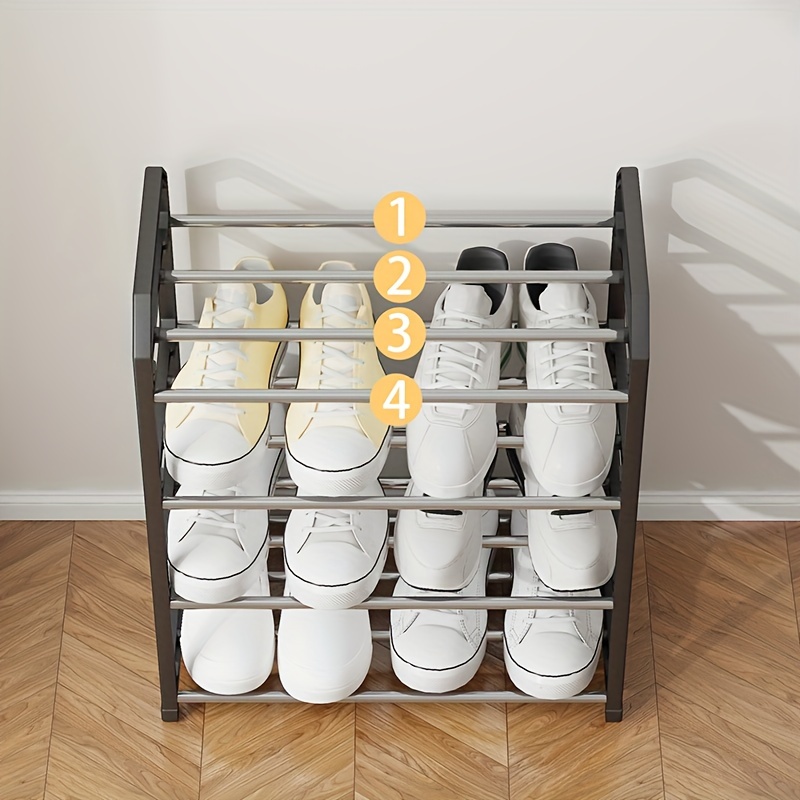 Multi Layer Floor Standing Shoe Rack, Easy Installation, Free Standing Shoe  Storage Organizer For Bedroom, Hallway, Bathroom, Office, Home, Household  Storage And Organization - Temu Italy