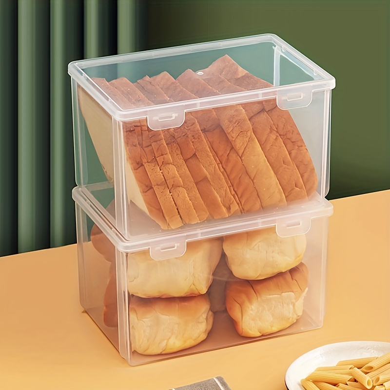 Transparent Plastic Toast Bread Storage Box, Food Storage