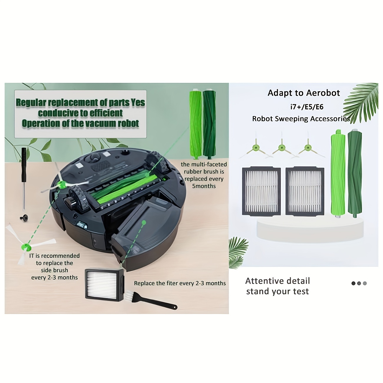 for iRobot Roomba i7 Side Brush Replacement Kit i7+/i7 Plus E5 E6
