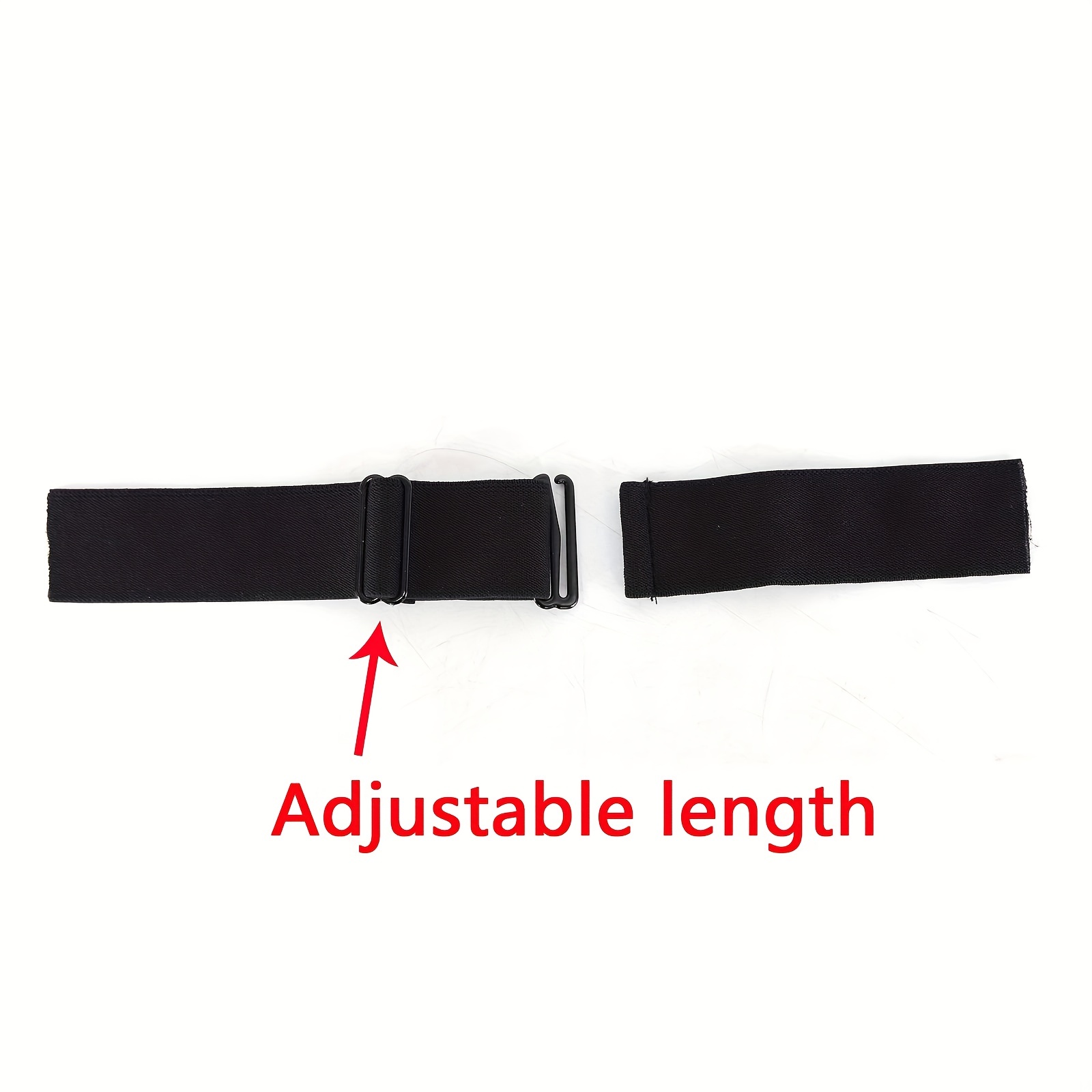5 Pieces Black Adjustable Elastic Band Straps with Hooks for Making Closure  