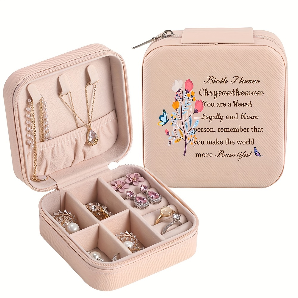 Small Jewelry Box, Travel Portable Jewelry Case For Ring, Pendant, Earring,  Necklace, Bracelet Organizer Storage Holder Boxes, Gifts Box For Girls And  Women - Temu