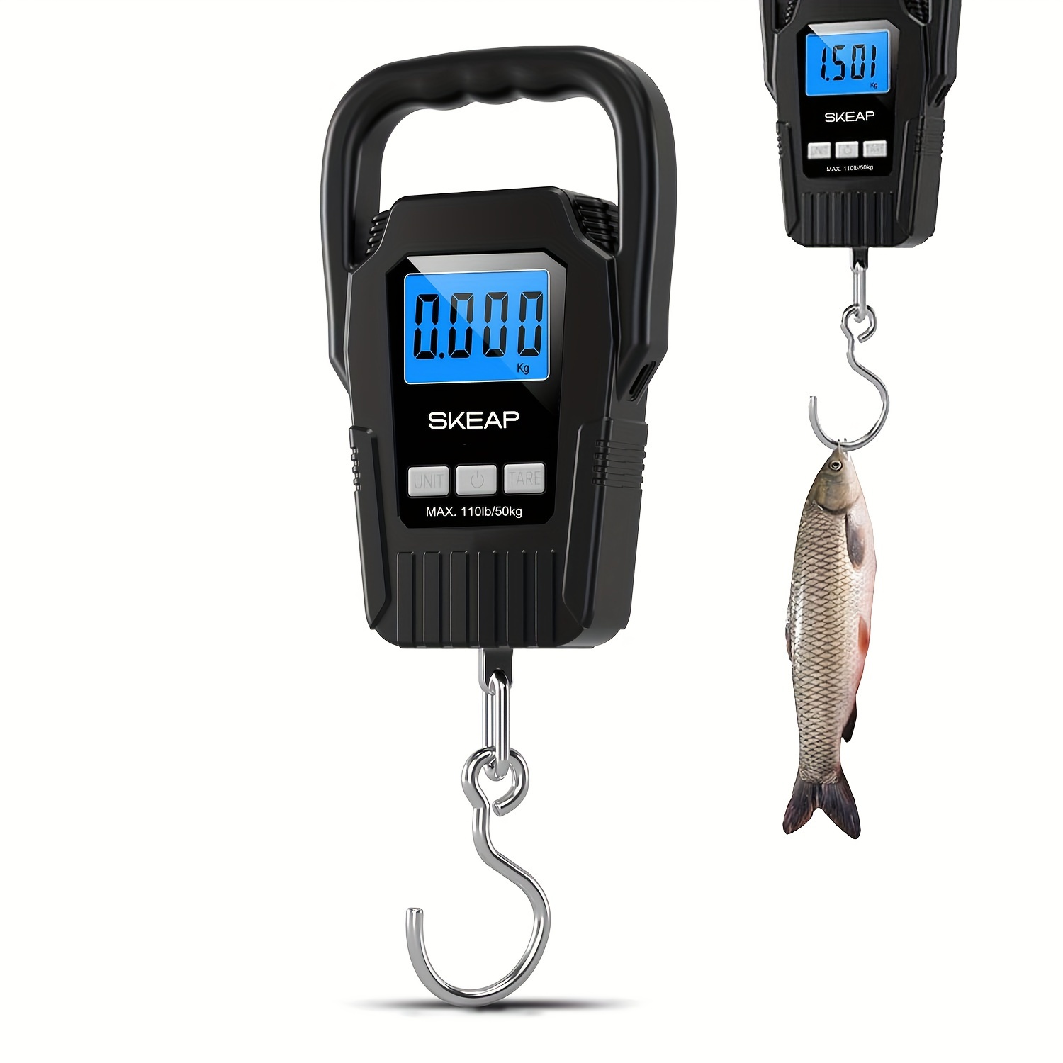Upgrade Your Fishing Gear with the * 110lb/50kg Digital Fish Scale -  Perfect Fishing Gift for Men!