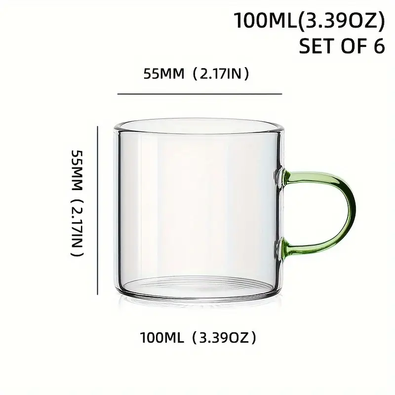 Espresso Glass Cups With Handle Insulated Glass Espresso - Temu