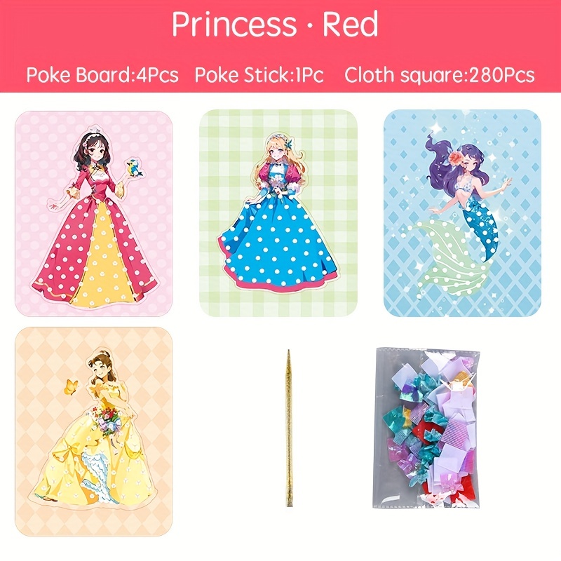 Princess Fairy Poke Drawing Toy Kit Little Girls Dress Up - Temu