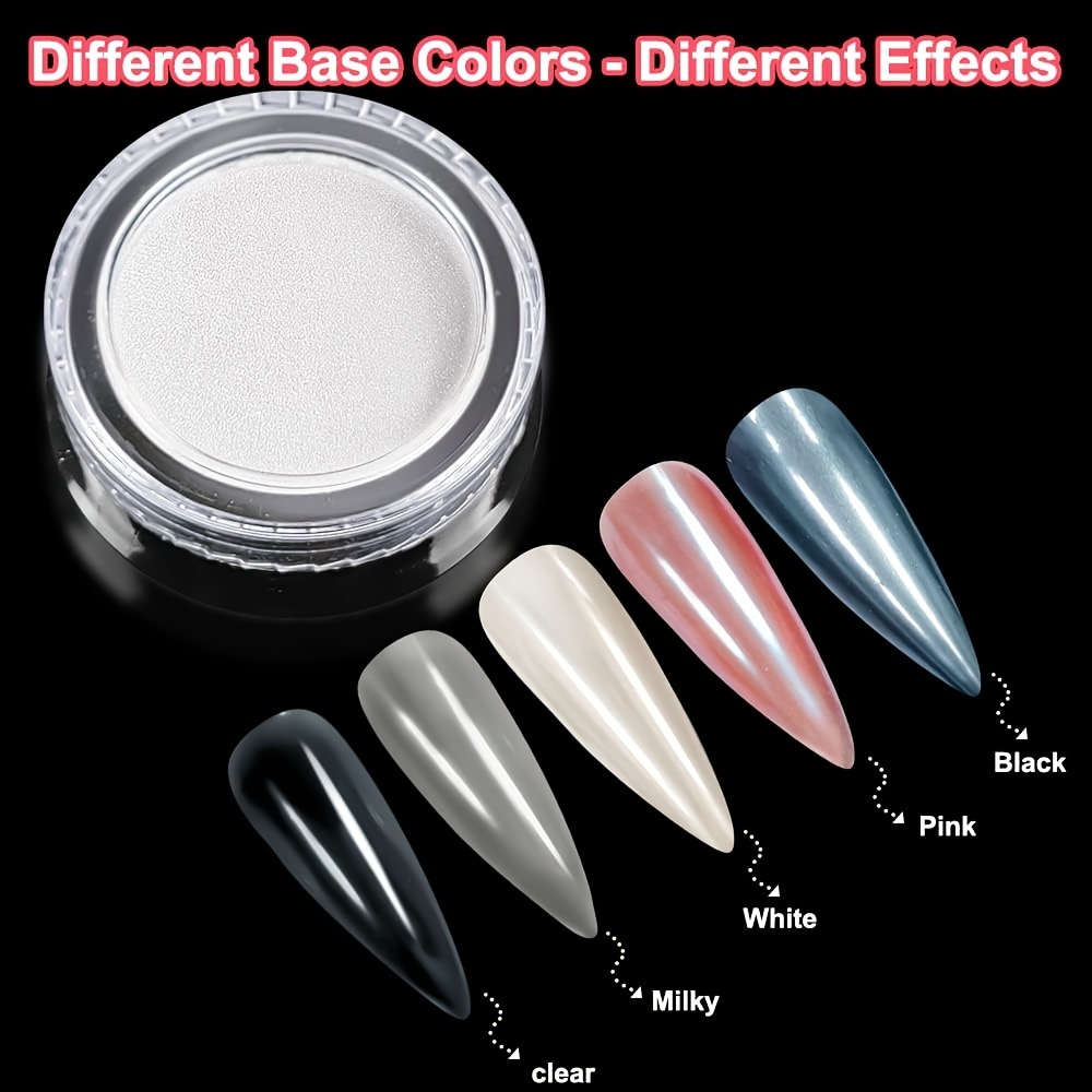 Pearl Chrome Nail Powder Mirror Effect Aurora Magic - Temu