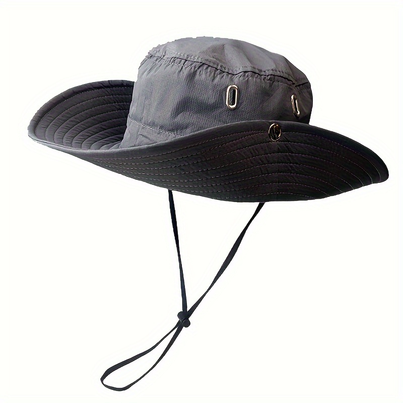 Unisex Fisherman Hat Drawstring Sun Hat Hiking Fishing - Temu