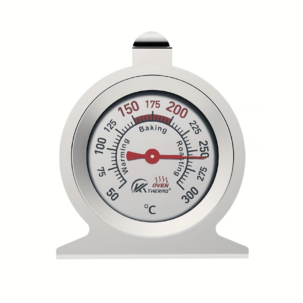 Stainless Steel Pointer Dial Oven Thermometer Home Kitchen Food Meat Temperature Gauge (50-300)