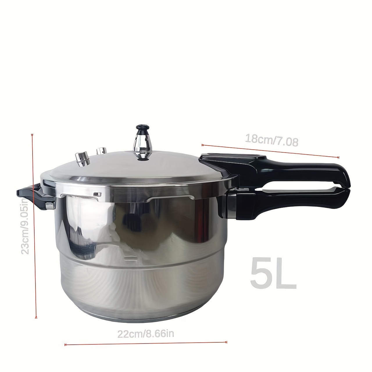 4 Quart Pressure Cooker, Household Pressure Cooker with Steaming Layer,  Explosion Proof Cooking Pot for Gas Stove Electric Ceramic Stove, Suitable  for