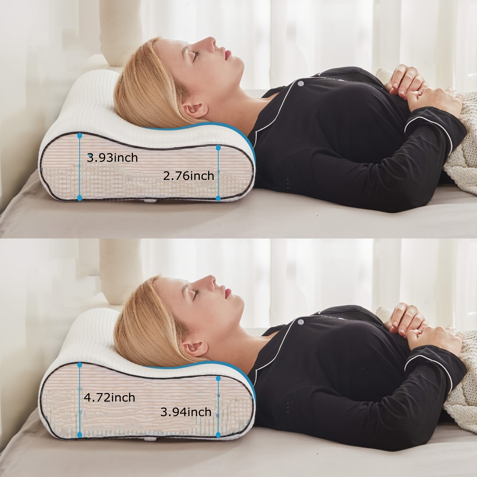 Adjustable Cooling Memory Foam Pillow Neck Pillows For Pain - Temu