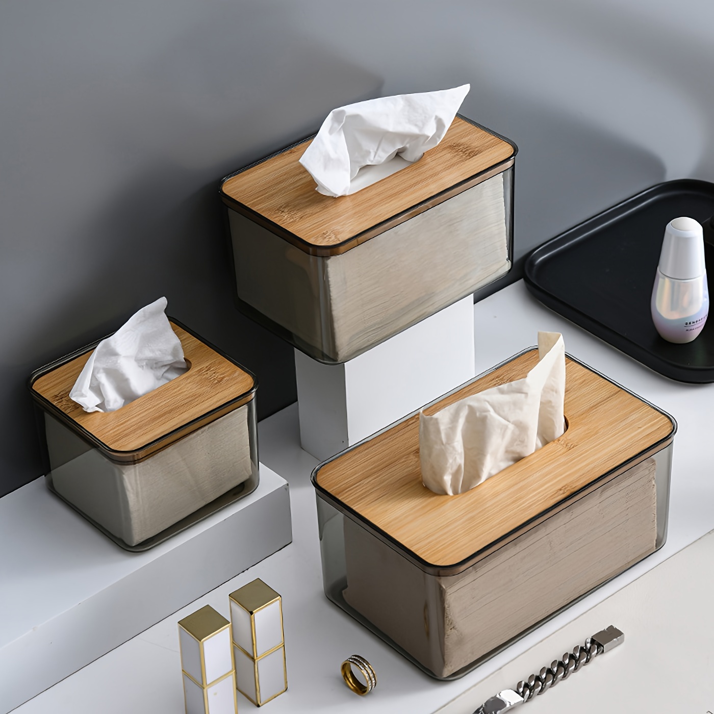Creative Household Tissue Box, Living Room Cosmetic Storage Box, Desk  Organizer
