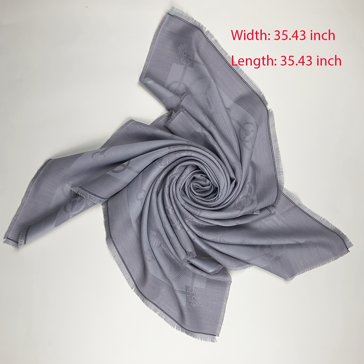 Silvery Jacquard Square Scarf 35 43 Vintage Shawl Women Elegant Head Wrap  Turban Outdoor Windproof Hijab, 90 Days Buyer Protection