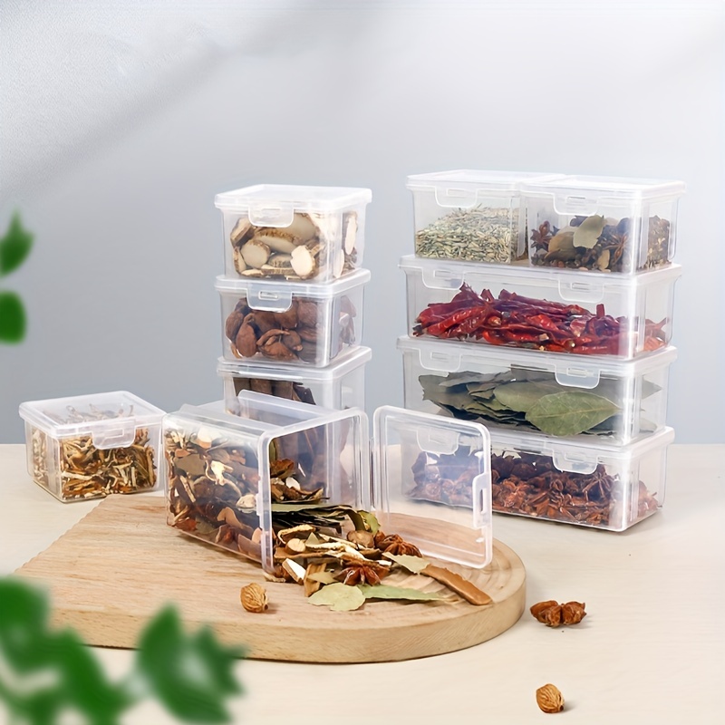Transparent Spice Storage Box, Clear Plastic Spice Storage Container With  Flip Top Lid, Leak-proof Food Storage Container For Pepper Powder Chili  Sauces, Dust-proof And Moisture-proof Seasoning Box, Kitchen Accessories -  Temu