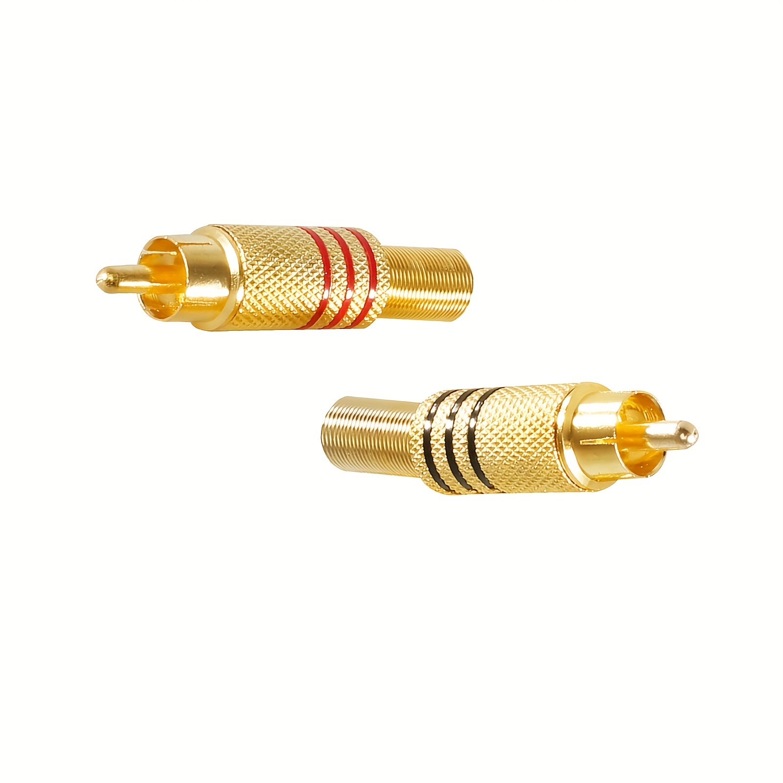6 pièces Jack plaqué or 6.35mm mâle vers 3.5mm femelle connecteur Audio  adaptateur à vis, mâle 1/4 vers femelle 1/8 à visser 