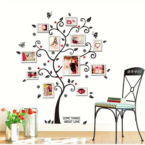 Creative Family Tree Wall Sticker Black