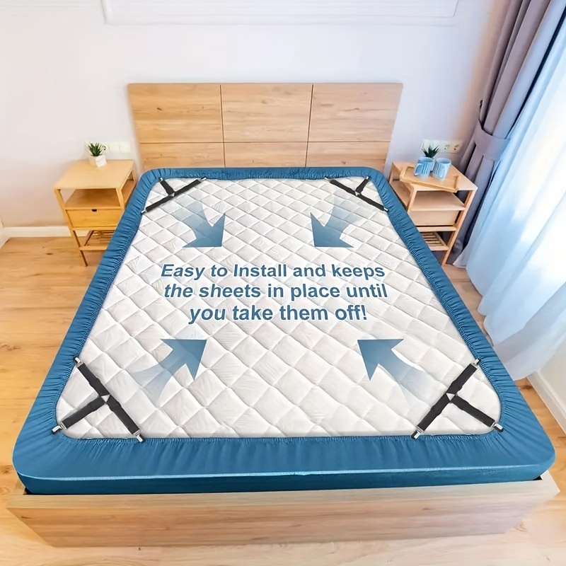 Elastic Bed Sheet Holders Corner Straps Sofa Bed Bands Grippers Bedsheet  Fastener Clips - Temu