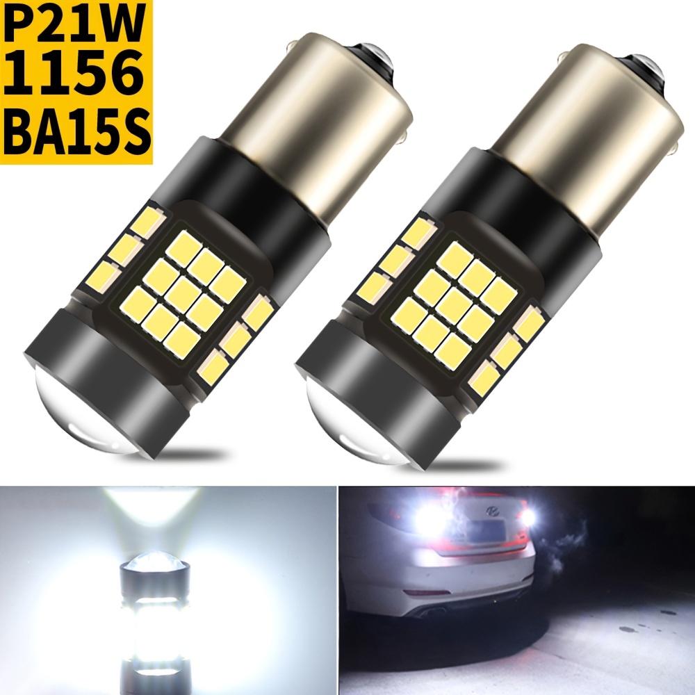 2 x 1156 7506 P21W LED Bulbs BA15S Yellow Front Rear Turn Signal Lights 
