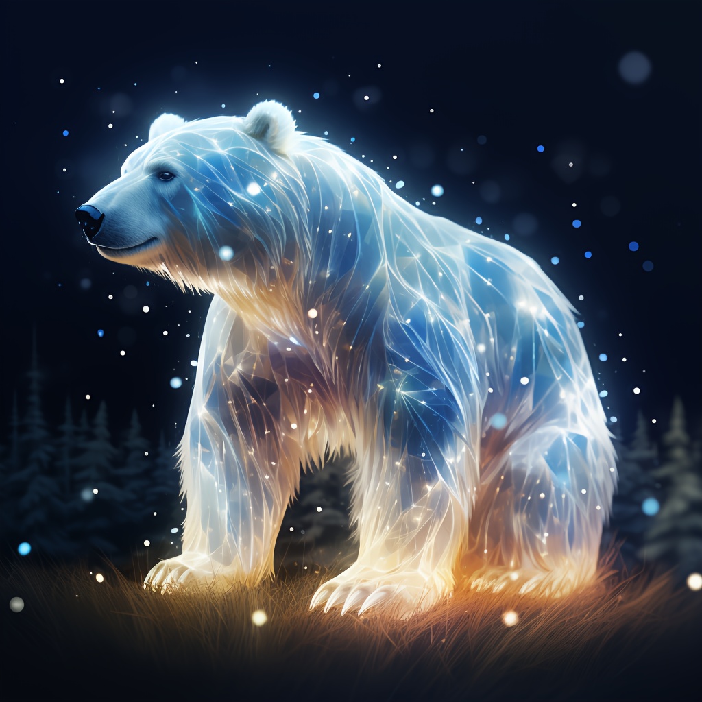

1pc Large Size 40x40cm/15.7x15.7inch Without Frame Diy 5d Diamond Painting Glowing Polar Bear, Full Rhinestone Painting, Artificial Diamond Art Embroidery Kits, Handmade Home Room Office Wall Decor