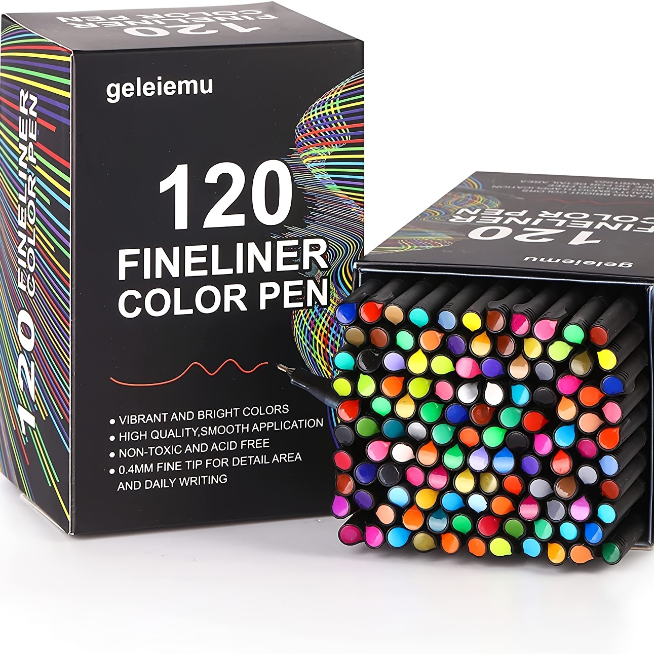 Aen-Art-72-Fineliner-Color-Pen-Set,-Colored-Fine-Line-Drawing