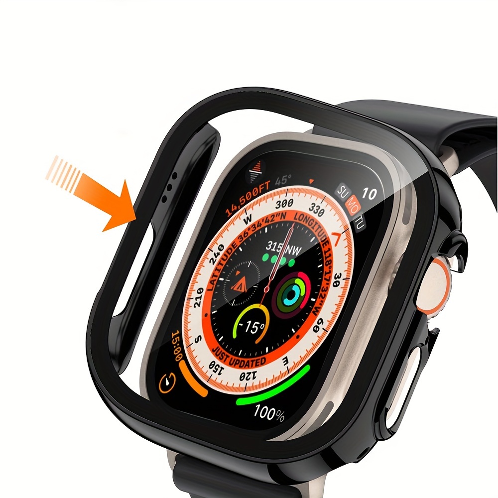 Iwatch Screen Protector Case Ultra2 Se Watch Series 9 8 7 6 Temu