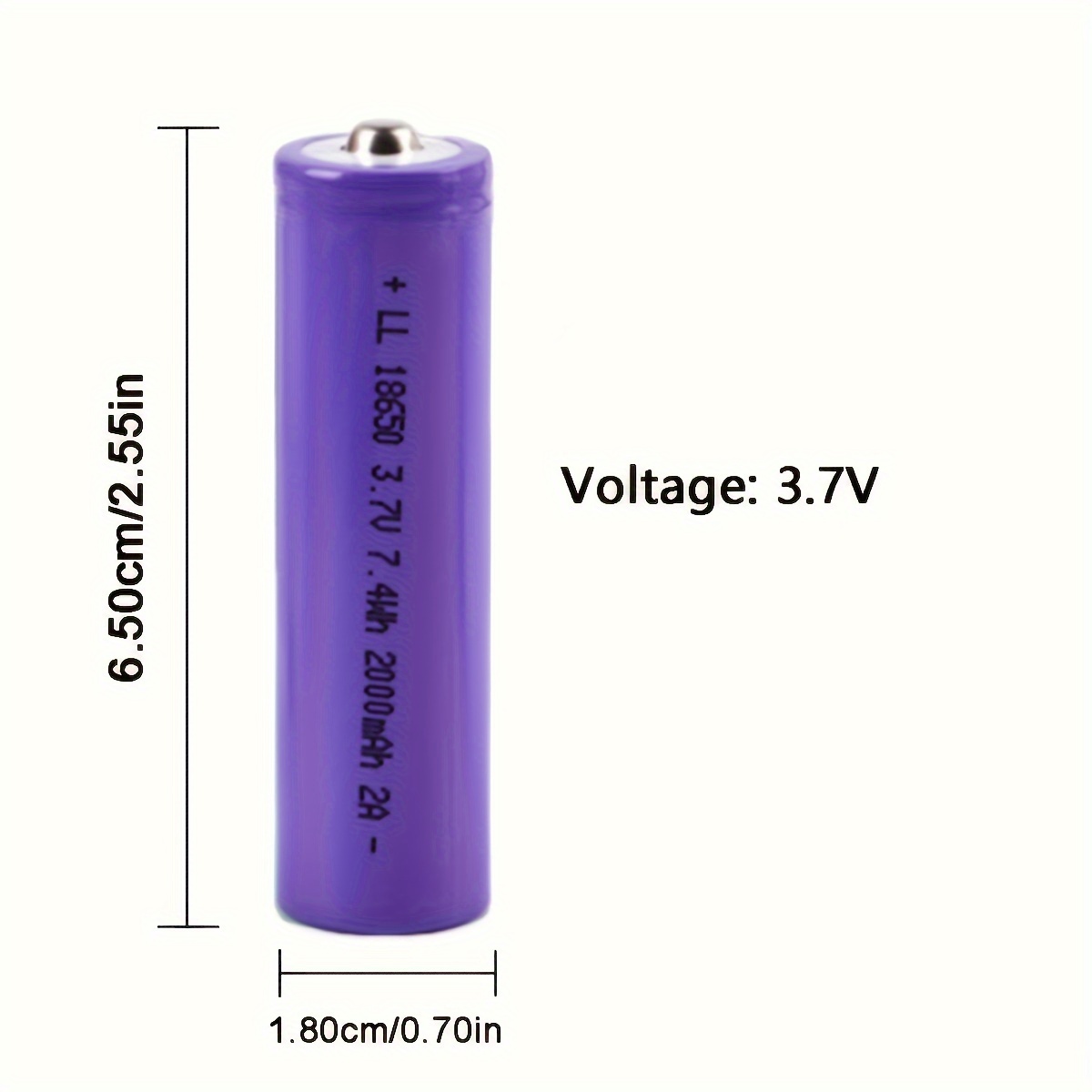  Juego de cargador de batería 18650, batería recargable de 3.7 V  para linternas, faros, ventiladores, cámaras digitales, juguetes, radios,  altavoces, equipo de vigilancia (paquete de 4 baterías) : Automotriz
