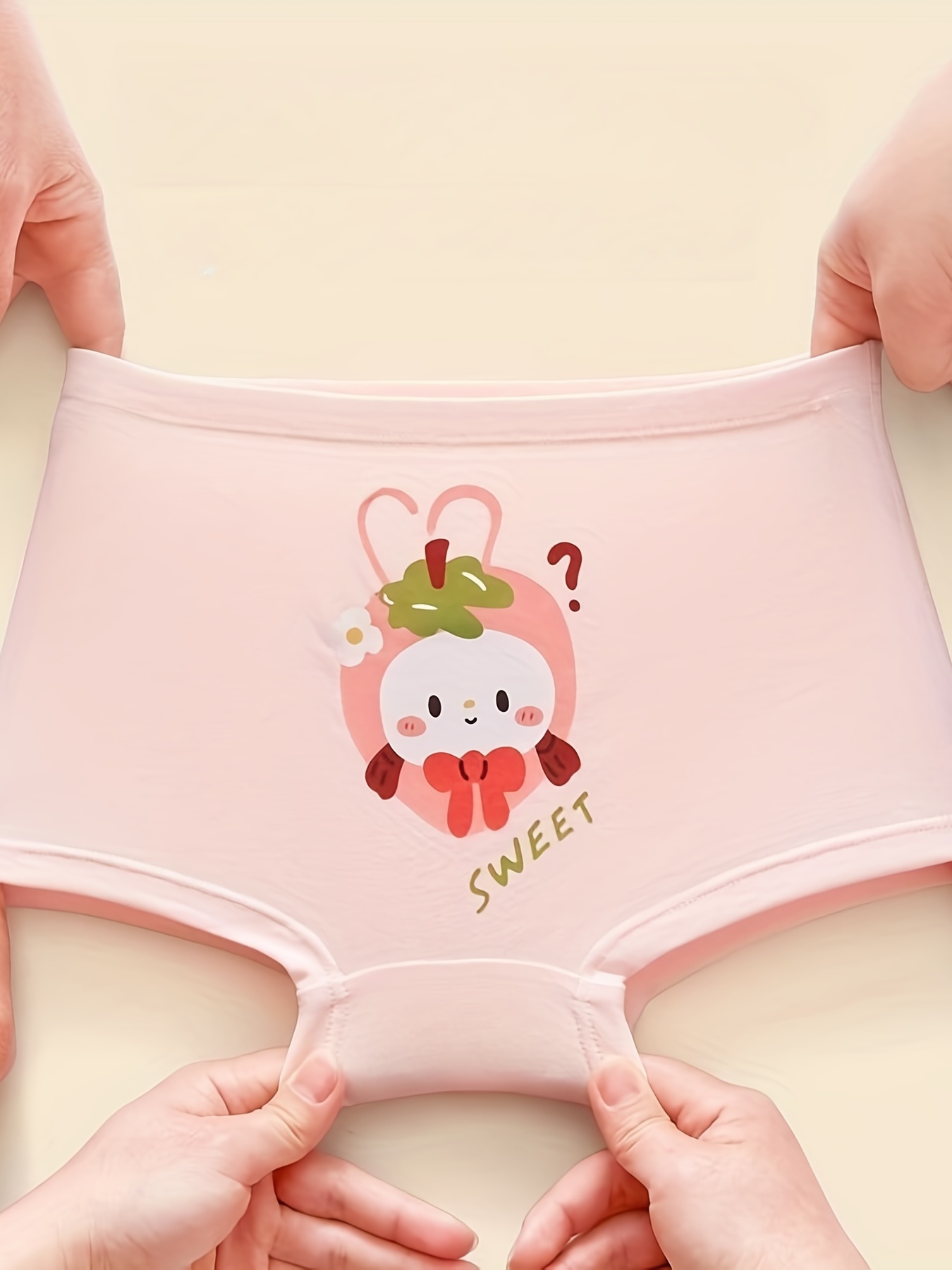 1/4pcs Baby Girl Briefs Underwear Cotton Cat Porket Soft Kid