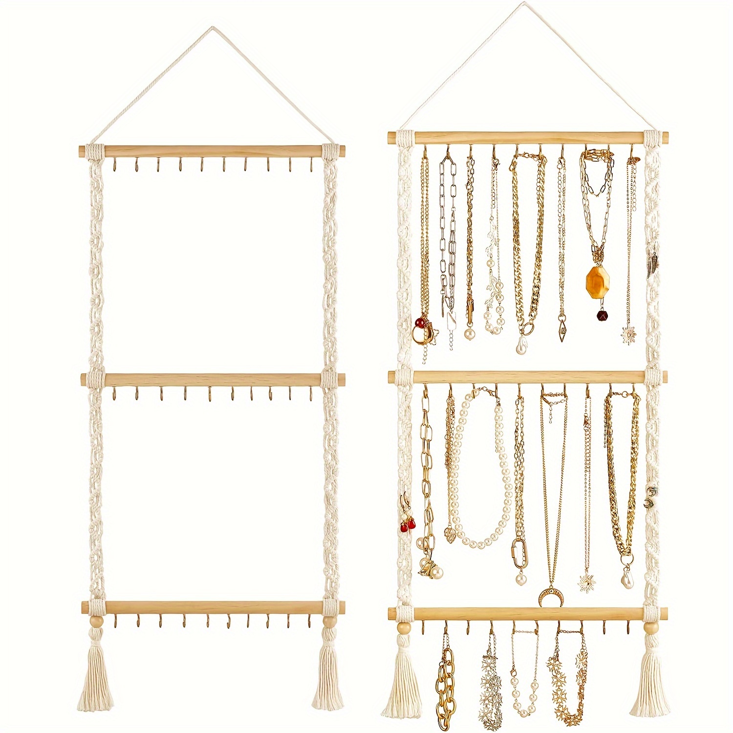 Rotating Hanging Jewelry Storage Rack Acrylic Jewelry - Temu Canada