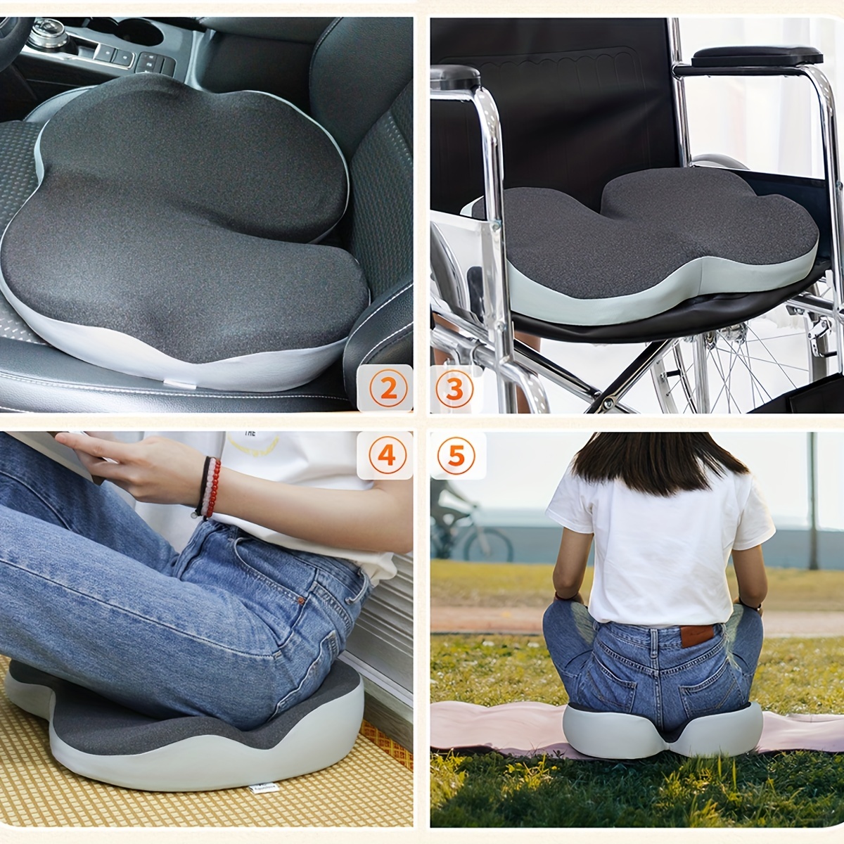 Memory Foam Car Seat Cushion Lower Back Pain Relief for Car,Truck