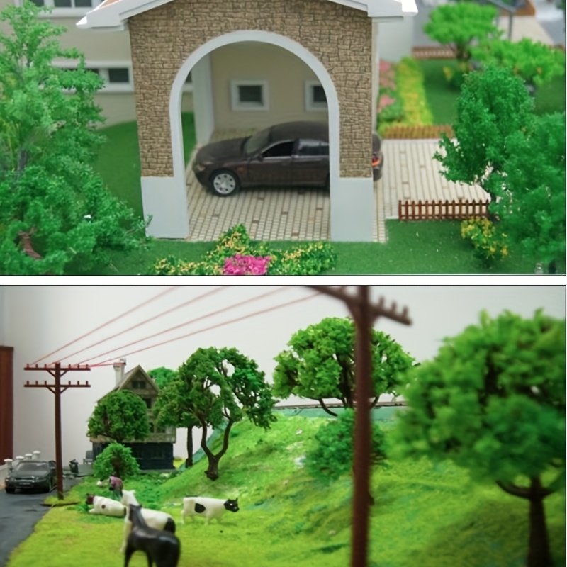 Nylon Model Yellow Green Grass Powder Static Lawn Architecture Grass Mat  Making Material for Building Garden Forest Scene Layout