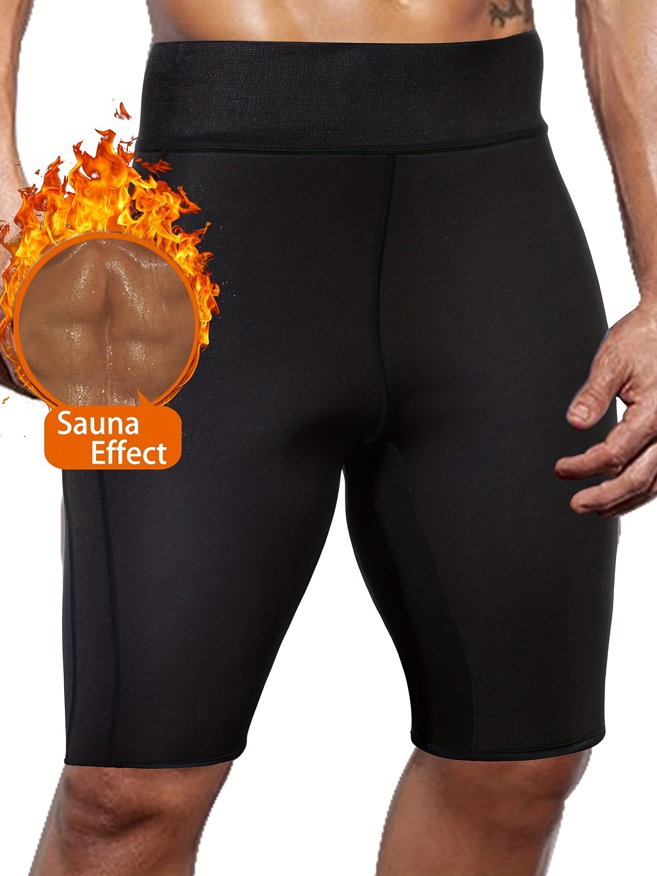 Men's Casual Plain Color High Elastic Compression Shorts - Temu