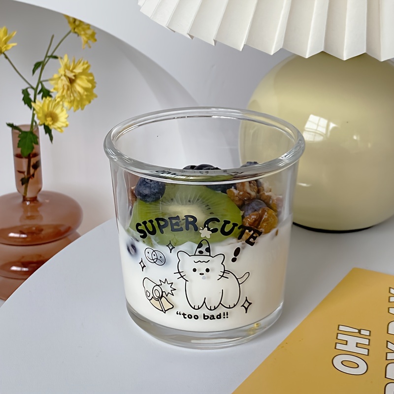 Drinking Glass 300ml Cute Drinking Glasses Flower