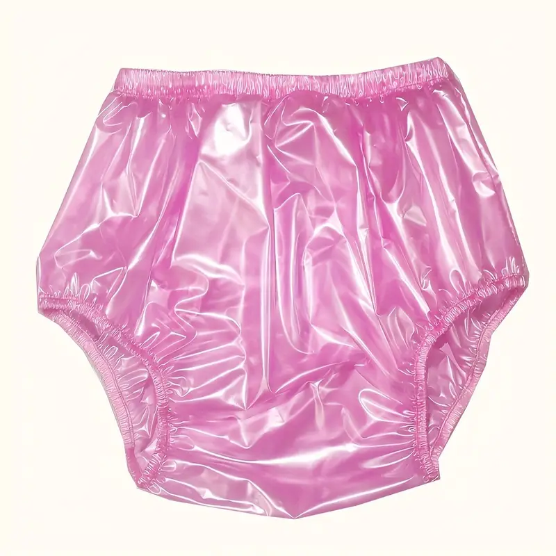 1pc PVC Adult Diapers Transparent Plastic Panties Incontinence Briefs  Transparent Shorts High Waist Teen Diaper Cover Non Disposable Diapers  Ultra Sof