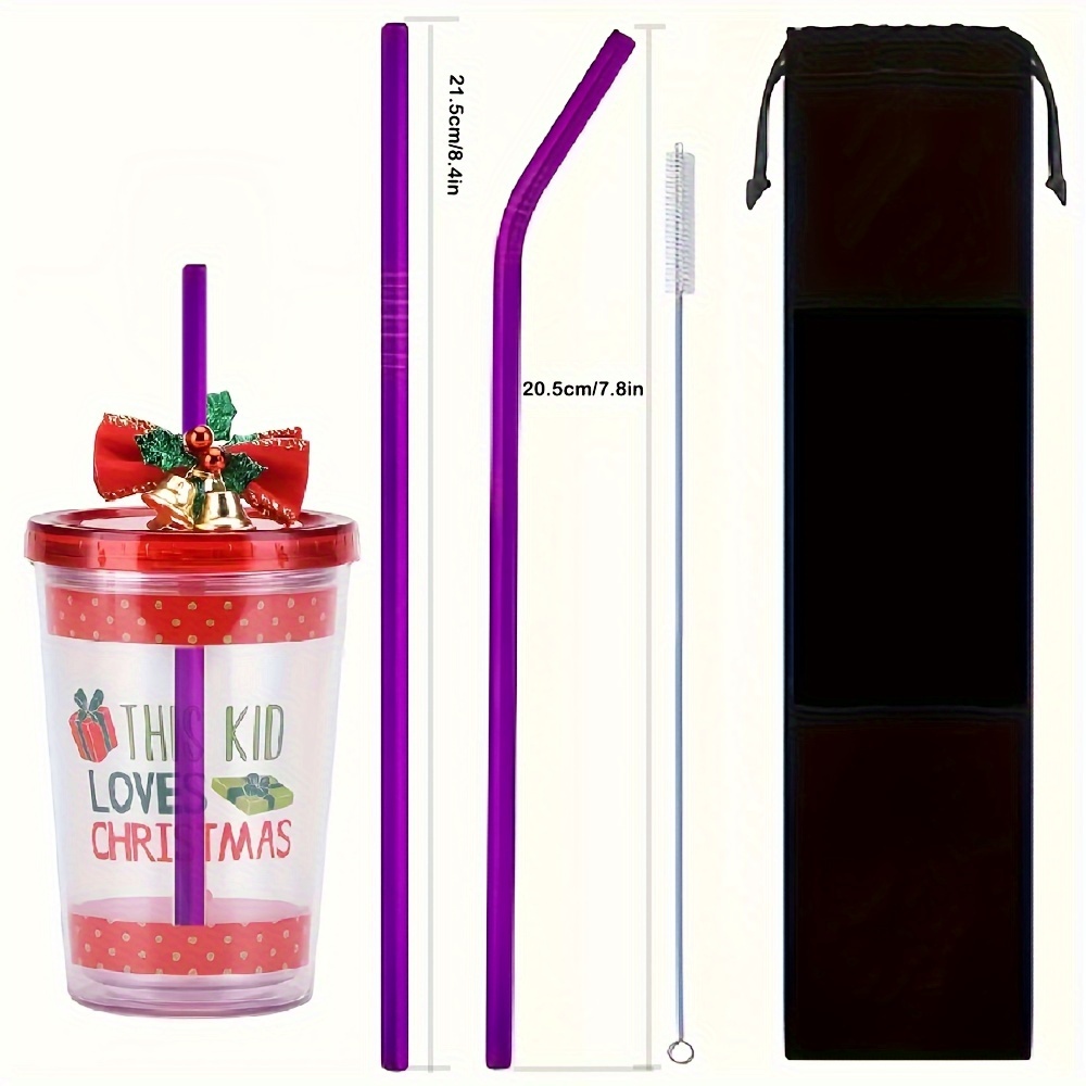 Stanley Cups Travel Tumbler Accessories - Stainless Steel Reusable Straws  W/ Cleaning Brush & Drawstring Bag - Perfect Summer & Winter Drinkware  Accessories! - Temu