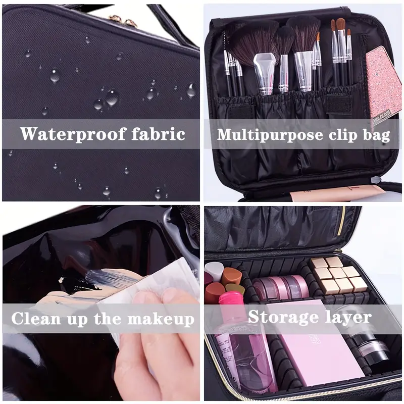Makeup Bag Travel Make Bag Large Cosmetic Bags Professional - Temu