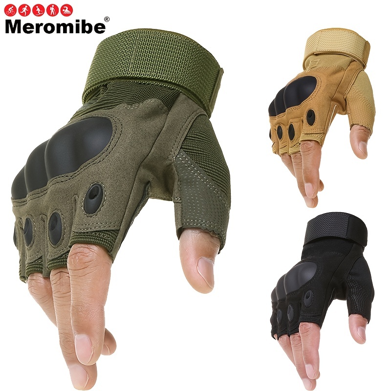 Hunting Work Driving Anti-Skid Tactical Fingerless Gloves