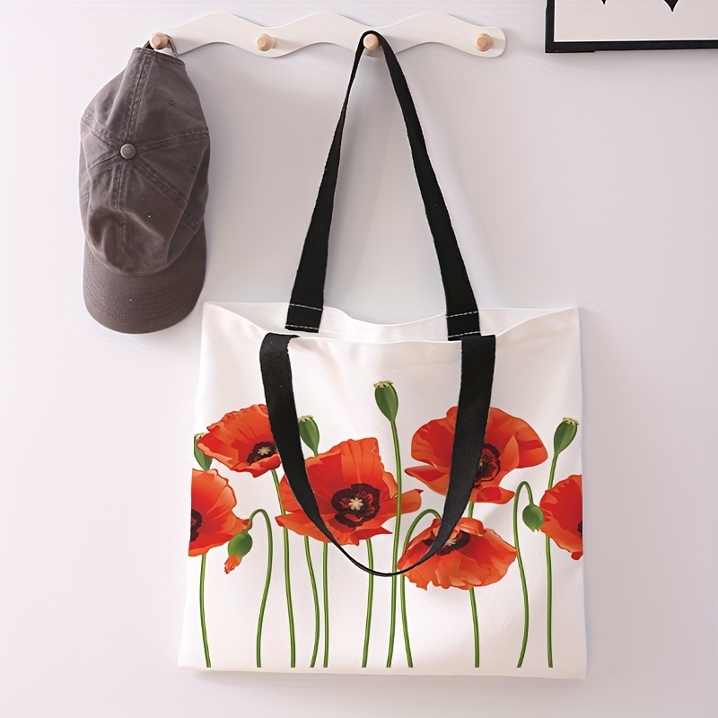 Bolso Shopper Gran Capacidad Estampado Floral Bolso Hombro - Temu