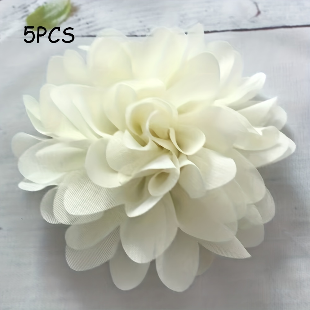 White Floral hair pins, flower hair accessories for wedding set of 3