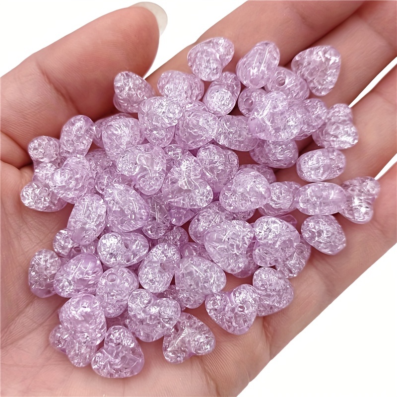 Perle acrylique perforée craquelée, trou droit, perles explosives colorées,  amples, en plastique, accessoires de Bracelet - AliExpress