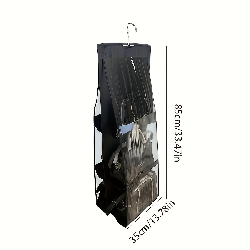 Clear Double sided Bag Organizer Foldable Wardrobe Hanging - Temu